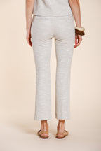 New York Trumpet Hose Chino Damen aus Jersey Reiskornmuster slim fit