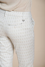 New York Trumpet women's chino pants in rhombus pattern jersey slim fit