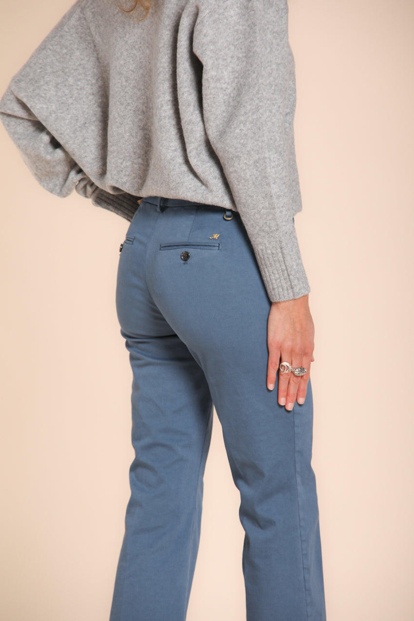 New York Trumpet pantalón chino mujer en gabardina slim fit