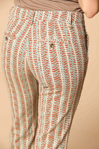 New York Trumpet women's chino pants in piquet with print slim fit