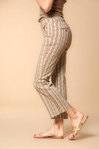 New York Trumpet women's chino pants in piquet with print slim fit