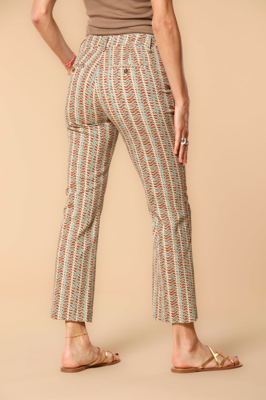 New York Trumpet women's chino pants in piquet with print slim fit