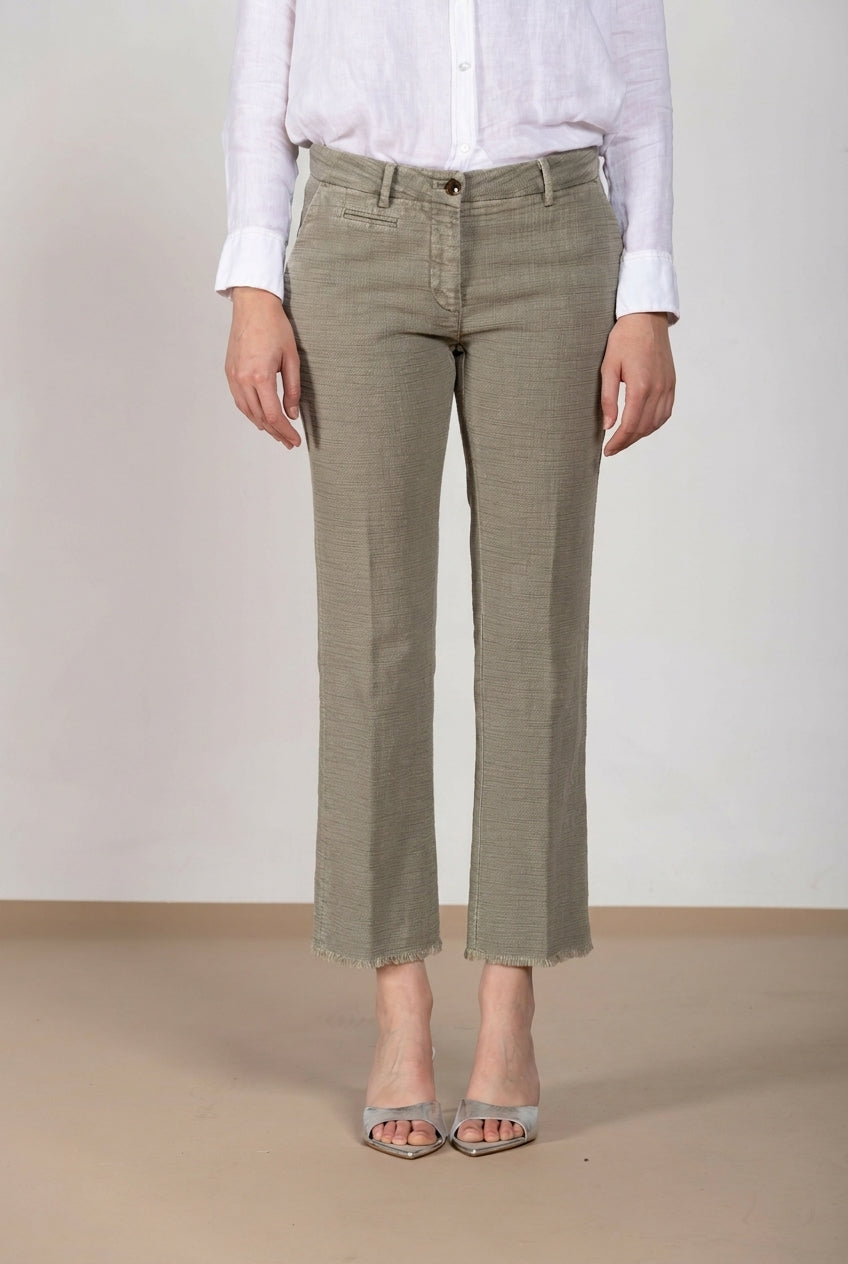 New York Trumpet pantalone chino donna in stuoia slim fit