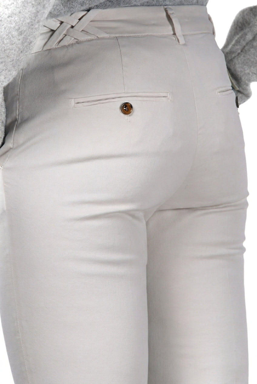 New York Trumpet pantalone chino donna in gabardina slim fit ①