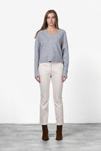 New York Trumpet pantalone chino donna in gabardina slim fit ①