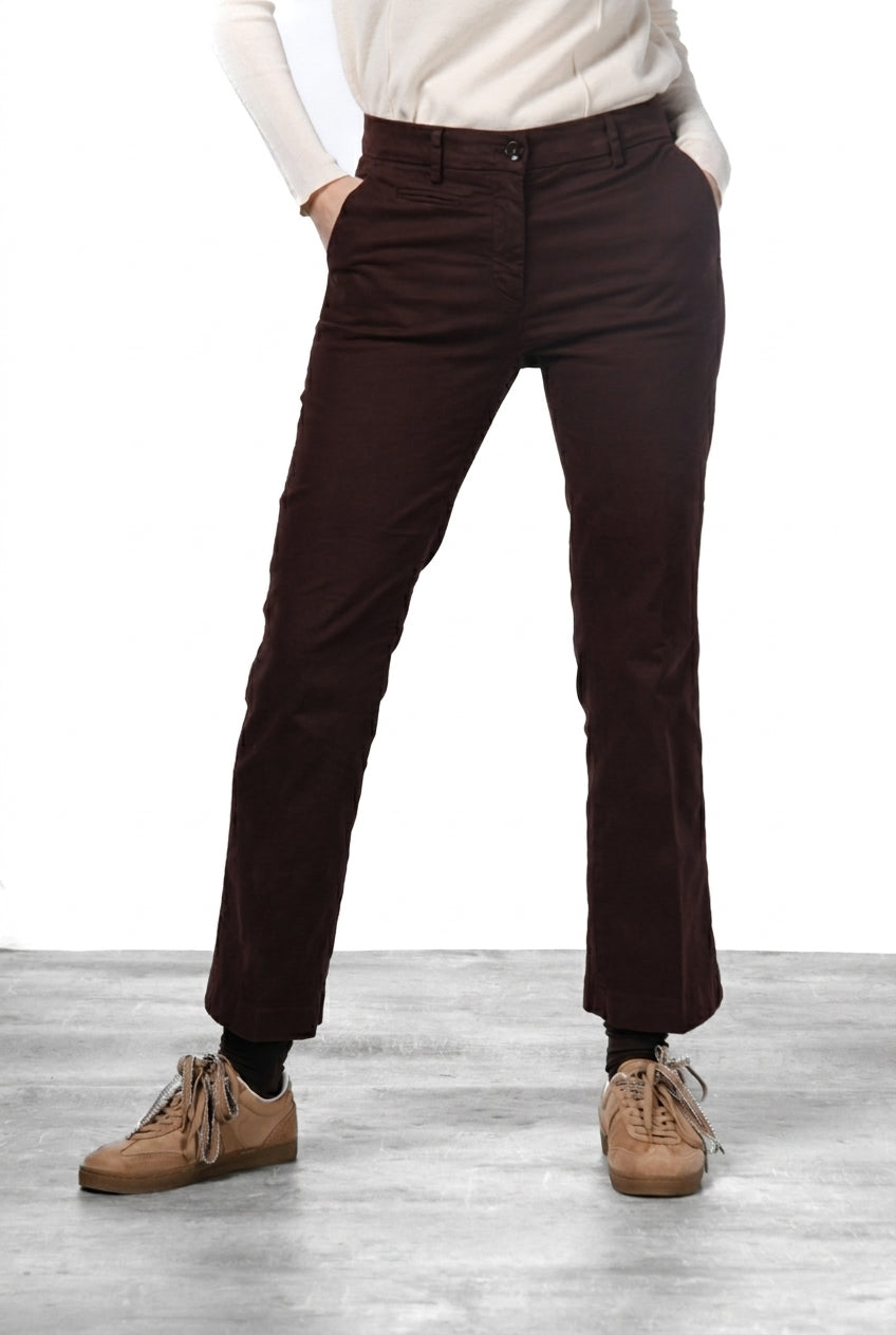 New York Trumpet pantalone chino donna in gabardina slim fit ①