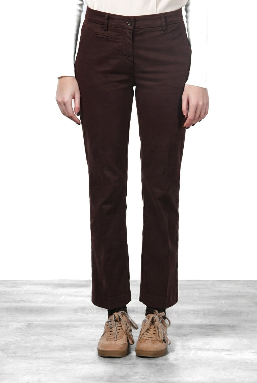 New York Trumpet pantalone chino donna in gabardina slim fit ①
