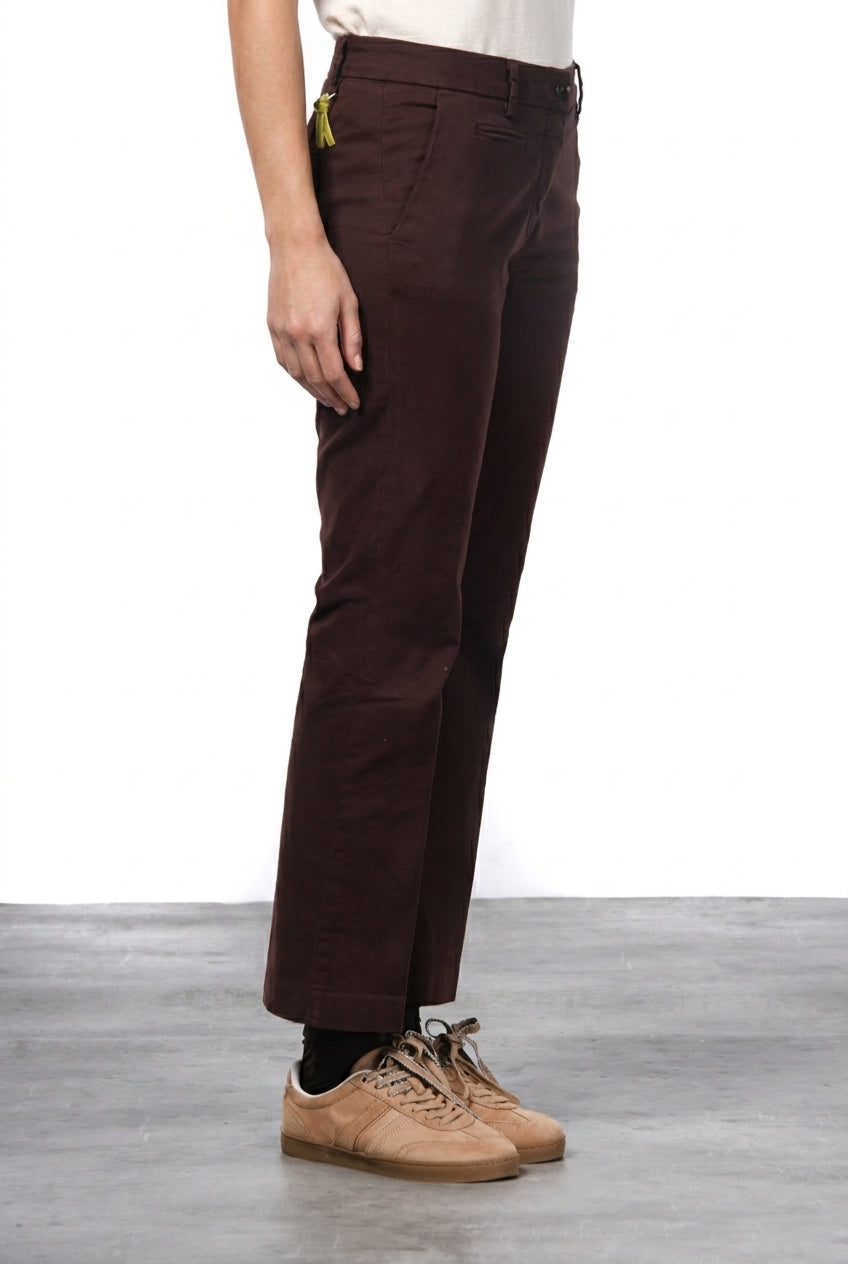 New York Trumpet pantalone chino donna in gabardina slim fit ①