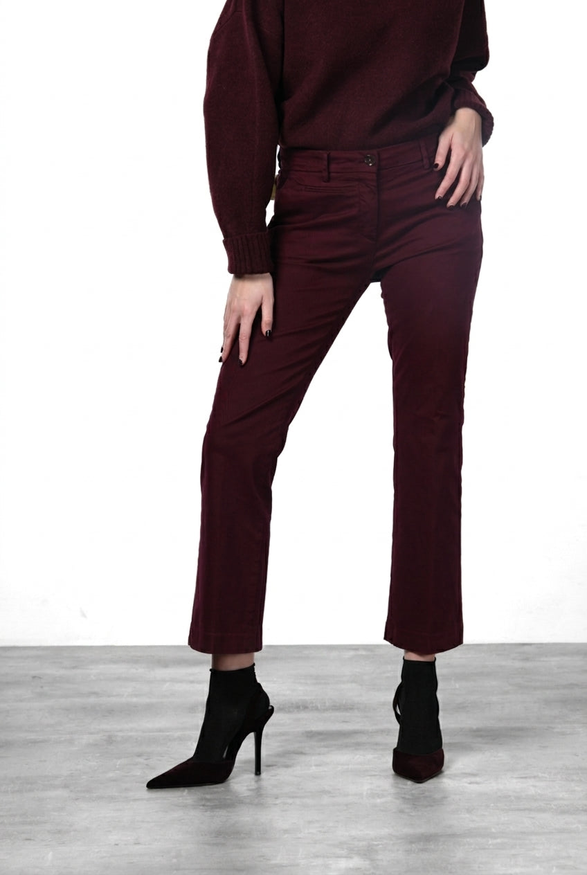New York Trumpet pantalon chino femme en gabardine slim fit ①