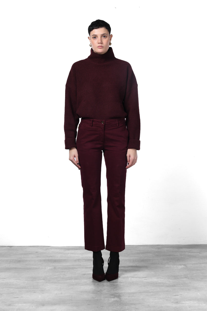 New York Trumpet pantalon chino femme en gabardine slim fit ①