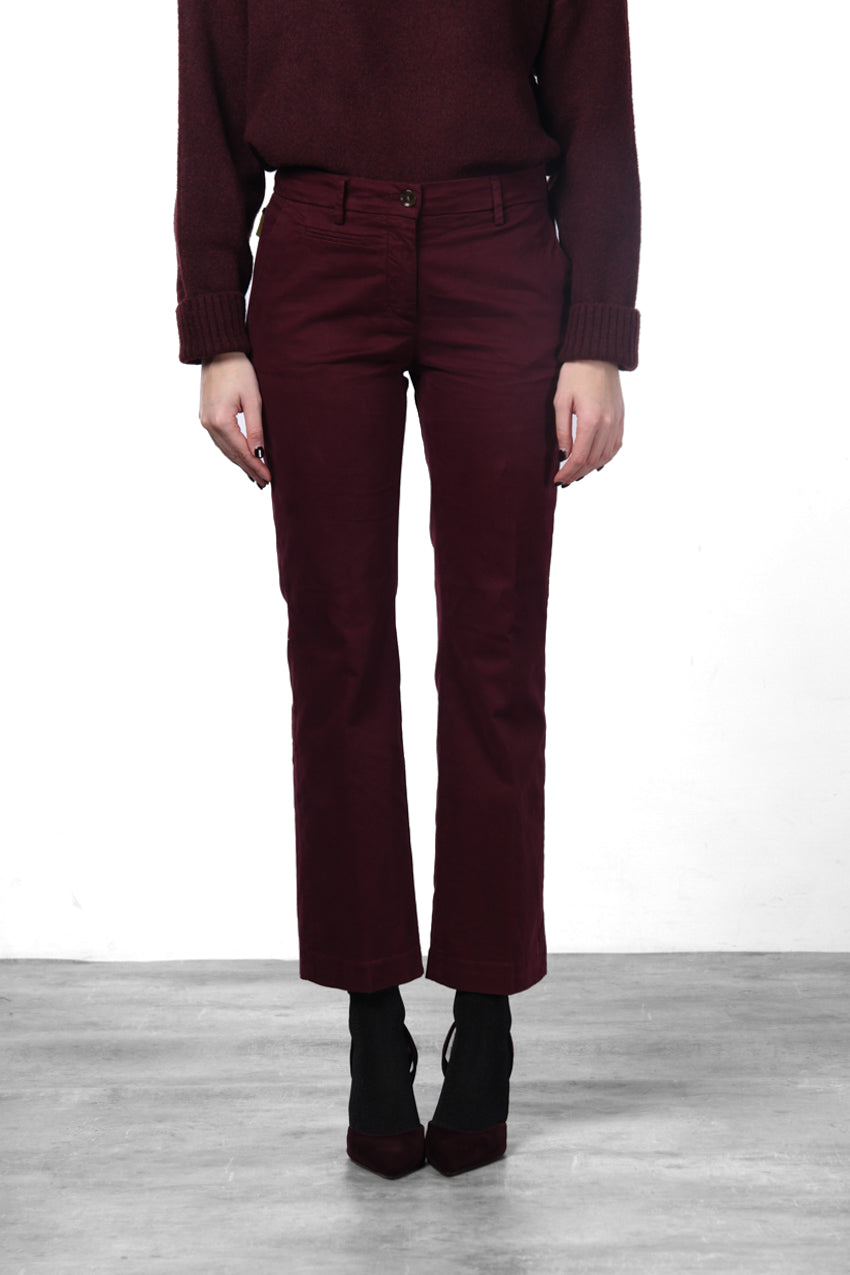 New York Trumpet pantalon chino femme en gabardine slim fit ①