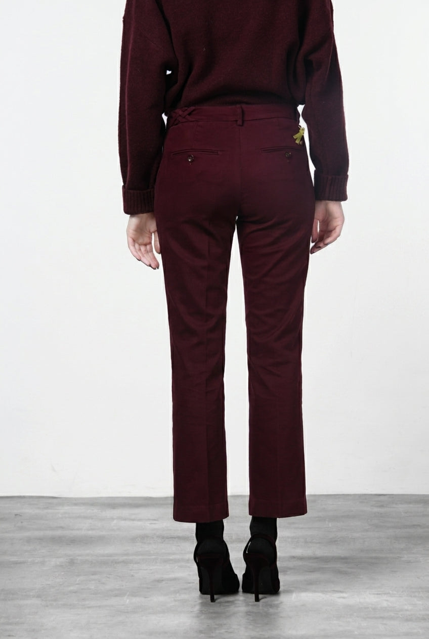 New York Trumpet pantalon chino femme en gabardine slim fit ①