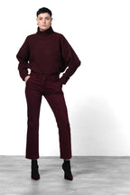 New York Trumpet pantalon chino femme en gabardine slim fit ①