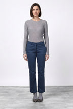 New York Trumpet Damen-Chinohose aus Gabardine, Slim Fit ①