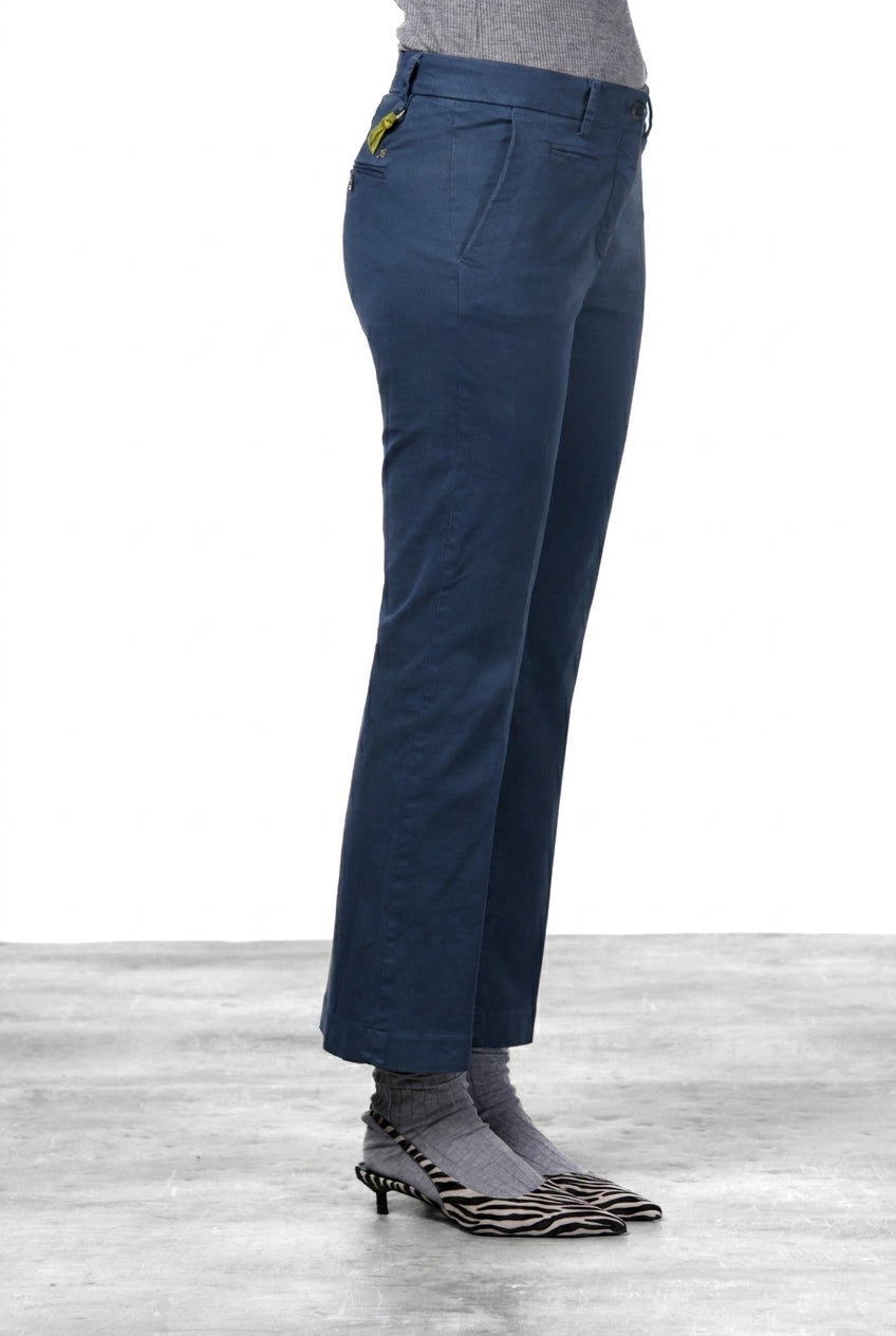 New York Trumpet pantalone chino donna in gabardina slim fit ①