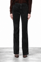 New York Flare pantalone chino donna in velluto 1000 righe slim fit
