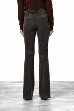 New York Flare pantalone chino donna in velluto 1000 righe slim fit