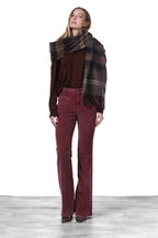 New York Flare pantalon chino femme en velours 1000 raies slim fit