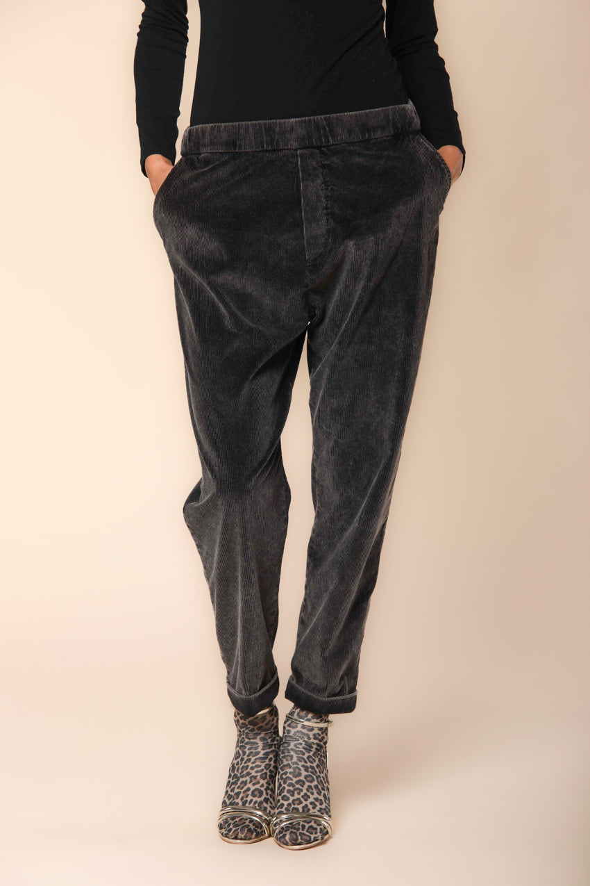 Malibu Jogger City pantalón chino mujer en pana ajuste relaxed