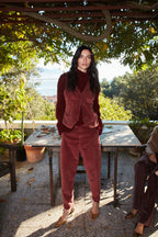 Malibu Jogger City pantaloni chino donna in velluto a coste relaxed fit