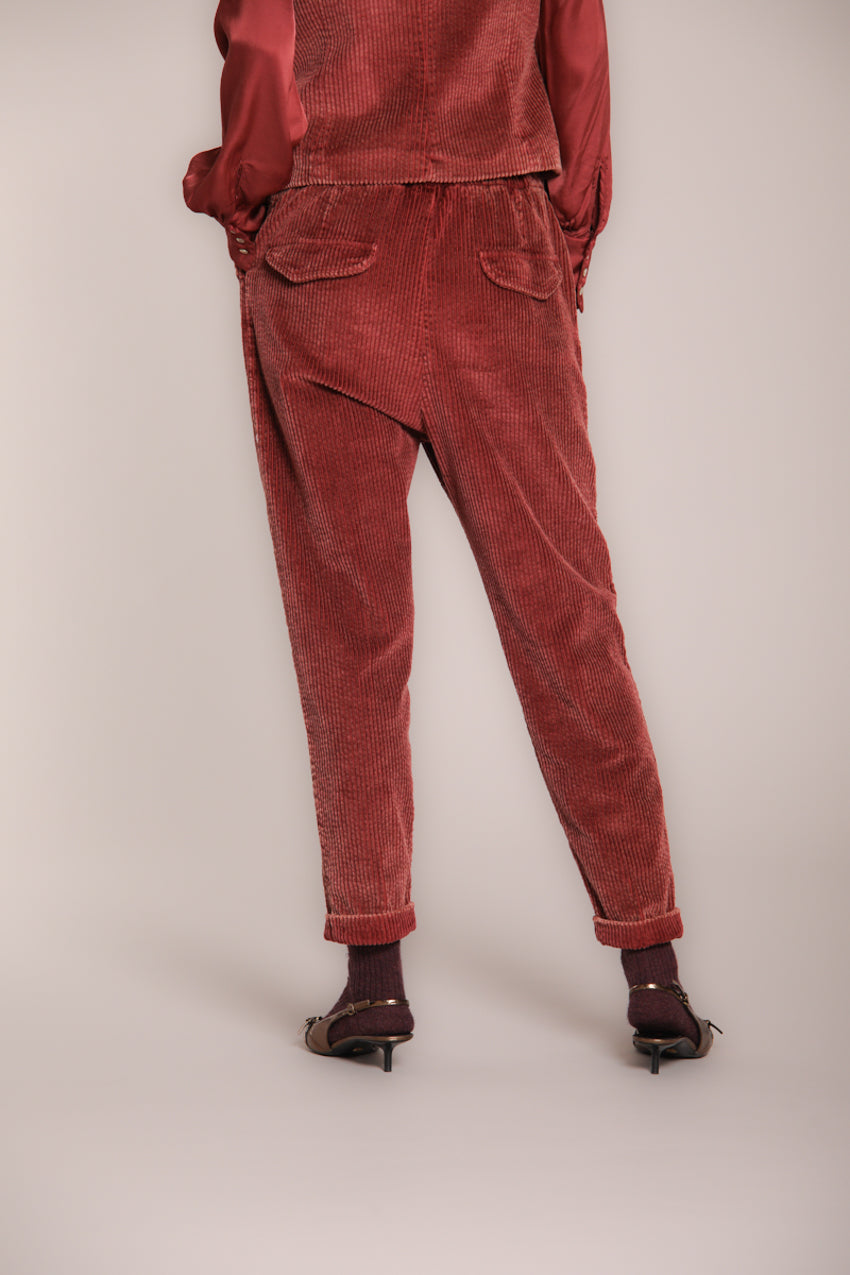 Foto 5 Malibu Jogger City pantaloni chino donna in velluto a coste relaxed fit