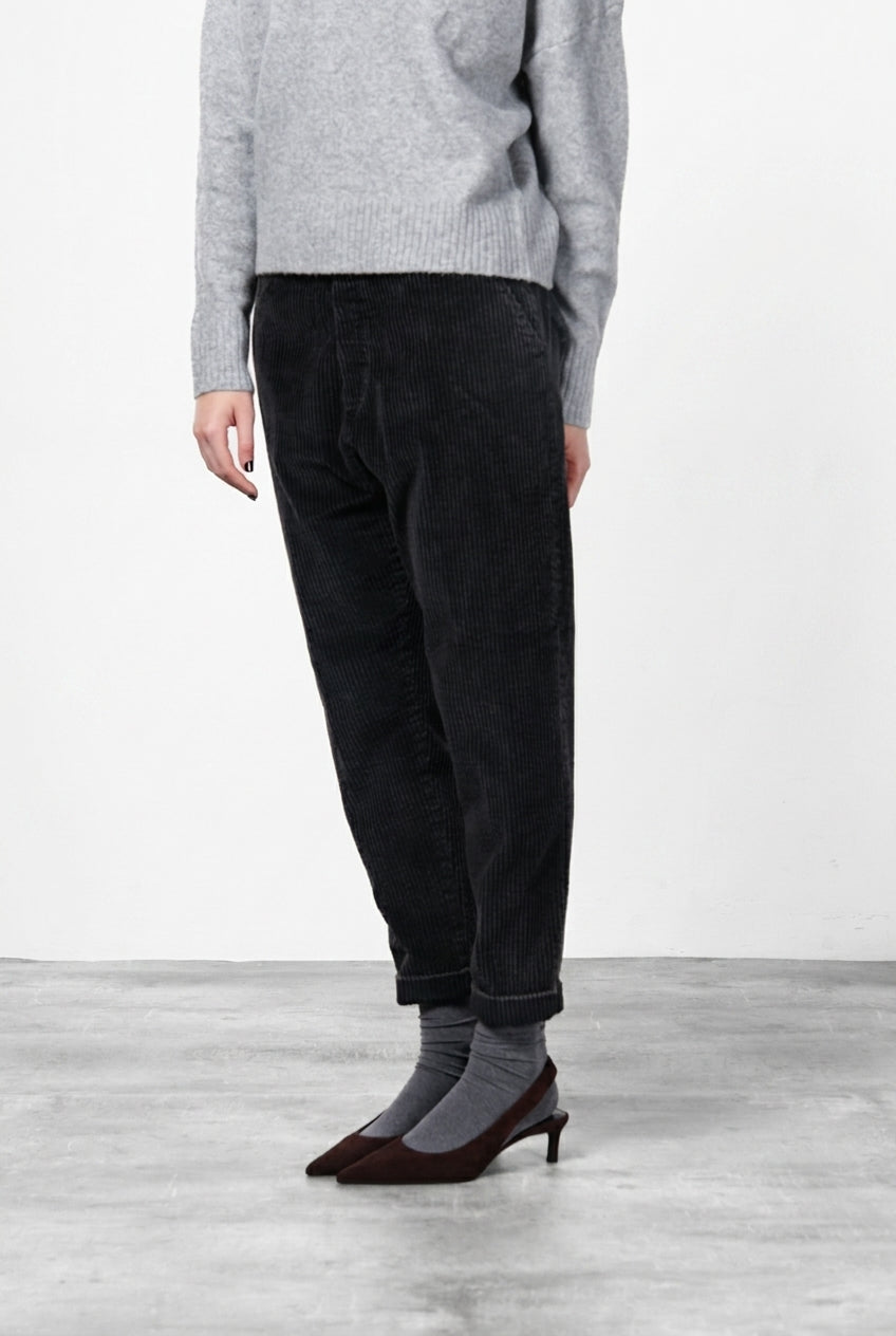 Malibu Jogger City pantalone chino donna in velluto a costa larga relaxed fit