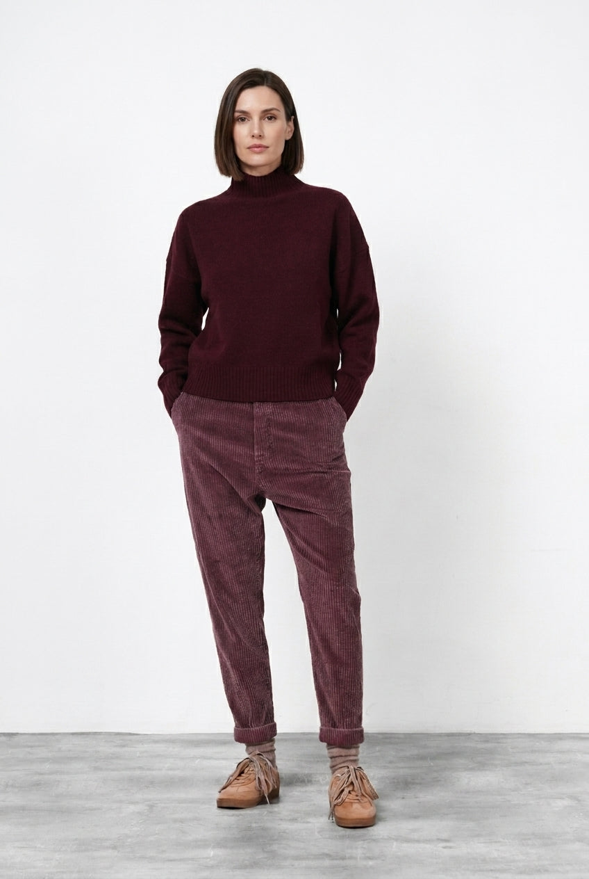 Malibu Jogger City pantalón chino de mujer en terciopelo de pana ancha relaxed fit
