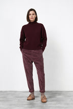 Malibu Jogger City pantalón chino de mujer en terciopelo de pana ancha relaxed fit

