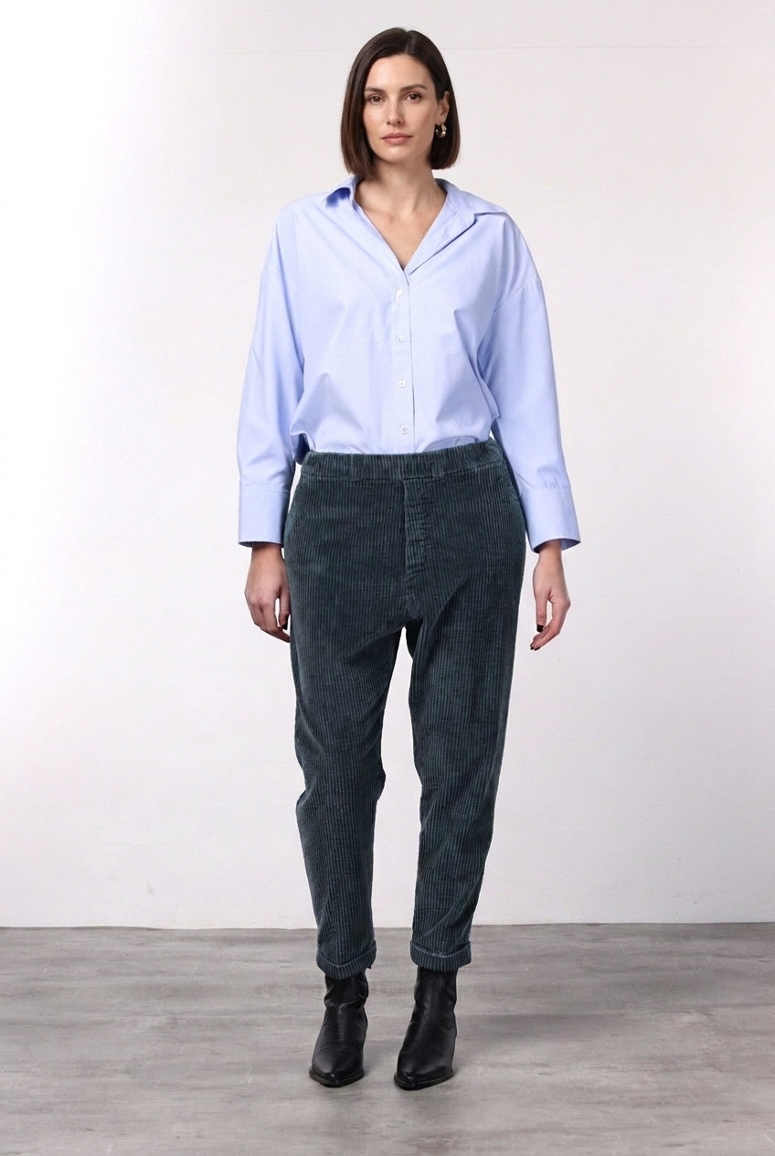 Malibu Jogger City pantalón chino de mujer en terciopelo de pana ancha relaxed fit
