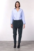 Malibu Jogger City pantalón chino de mujer en terciopelo de pana ancha relaxed fit
