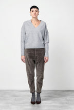 Malibu Jogger City pantalone chino donna in velluto a costa larga relaxed fit