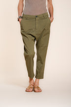 Malibu Jogger pantalón chino mujer en gabardina carrot fit