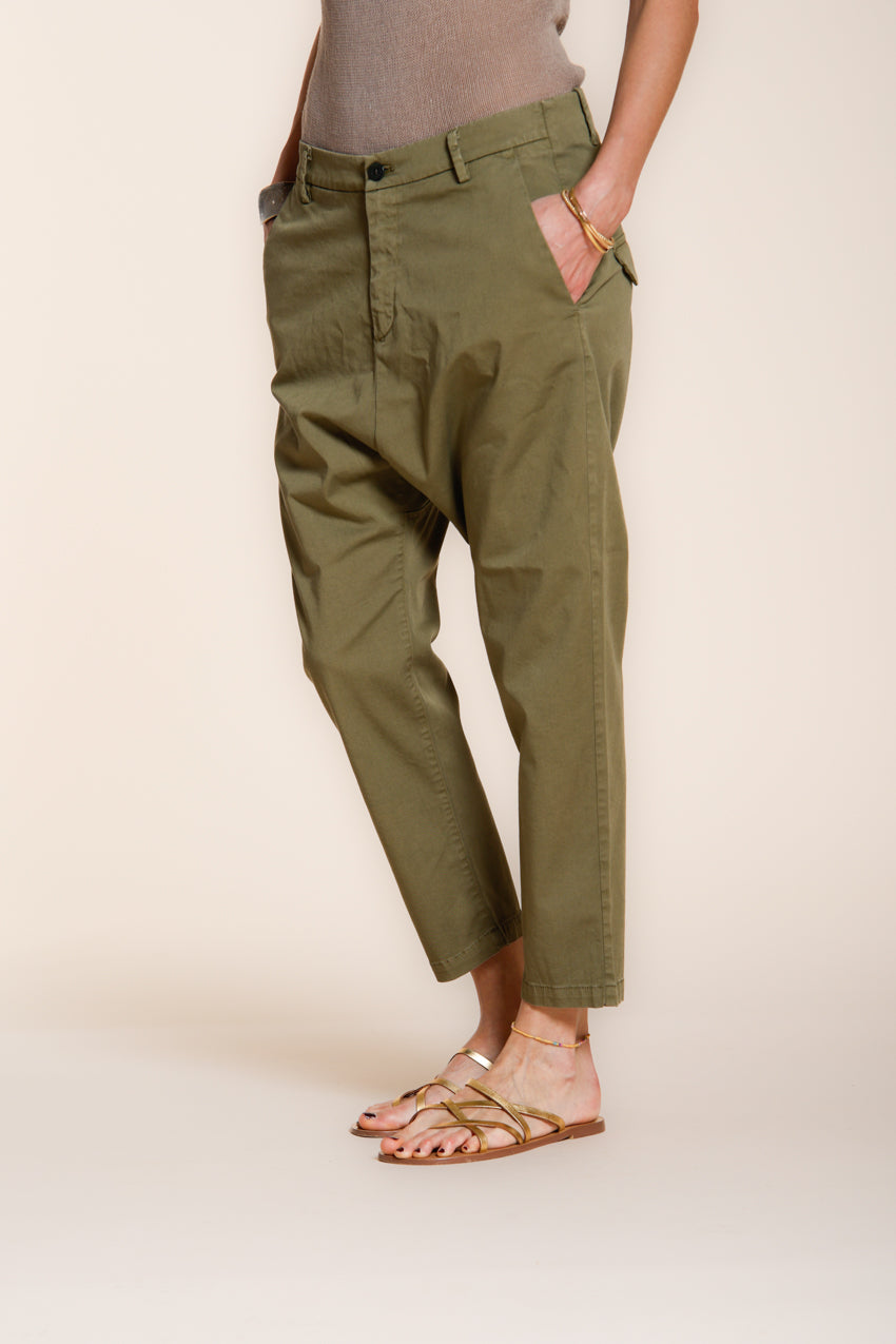 Malibu Jogger pantalone chino donna in gabardina carrot fit