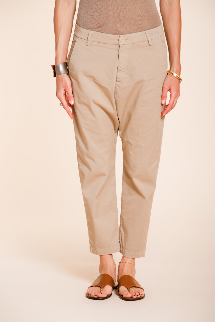 Malibu Jogger Hose Chino Damen aus Gabardine carrot fit