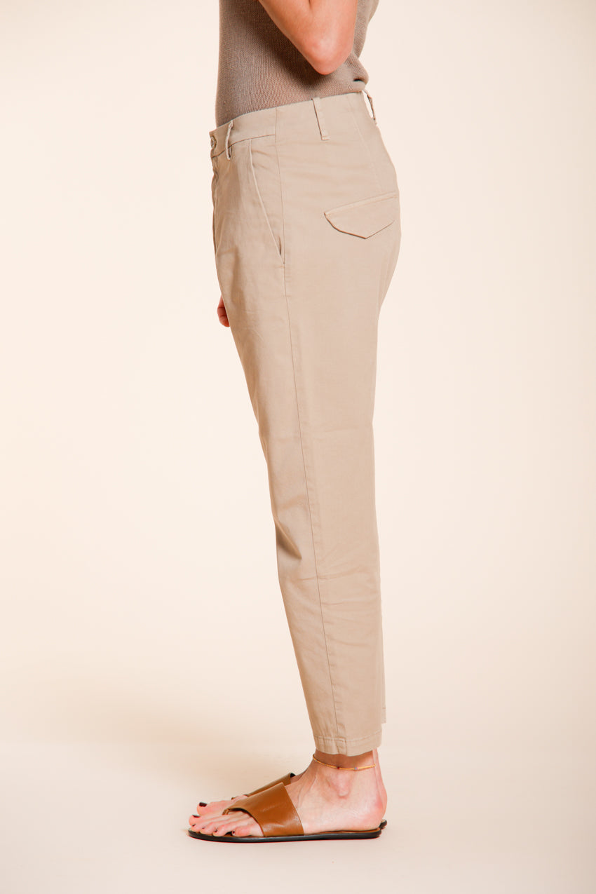 Malibu Jogger Hose Chino Damen aus Gabardine carrot fit