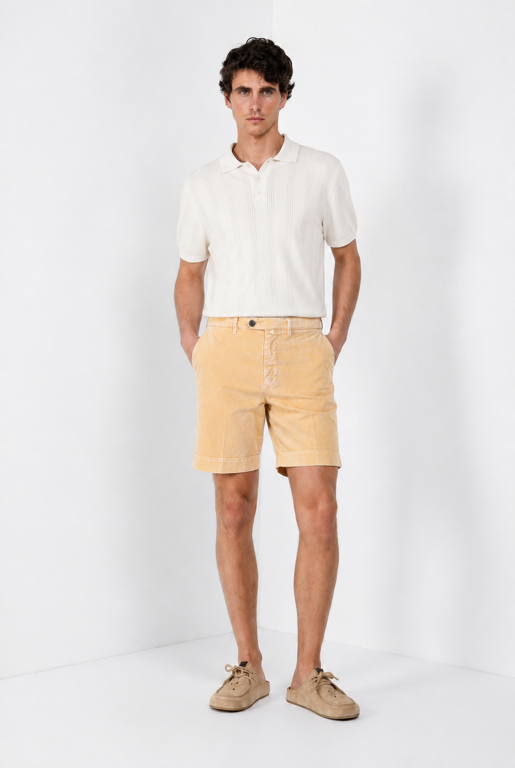 Boston delamere bermuda chino homme en twill stretch relaxed fit