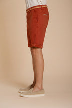 Torino Oxford men's chino bermuda in linen and cotton twill slim fit