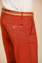 Torino Oxford men's chino bermuda in linen and cotton twill slim fit