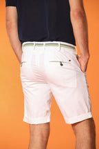 Milano Start bermuda chino homme en satin stretch coupe Slim 