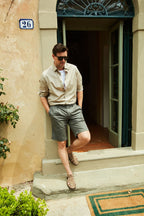 New York 2 Pinces men's chino bermuda in stretch twill regular fit