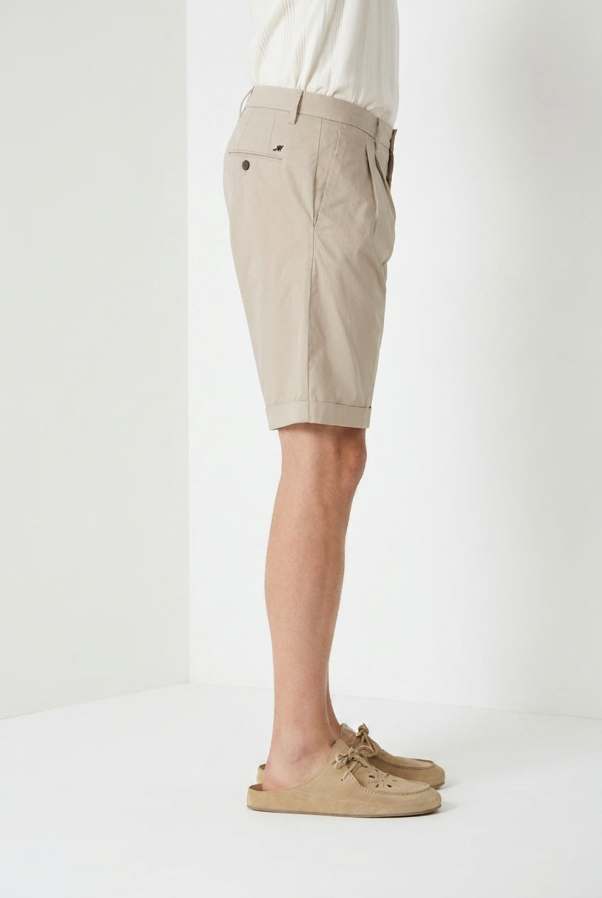 New York 2 Pinces bermuda chino uomo in twill stretch regular fit
