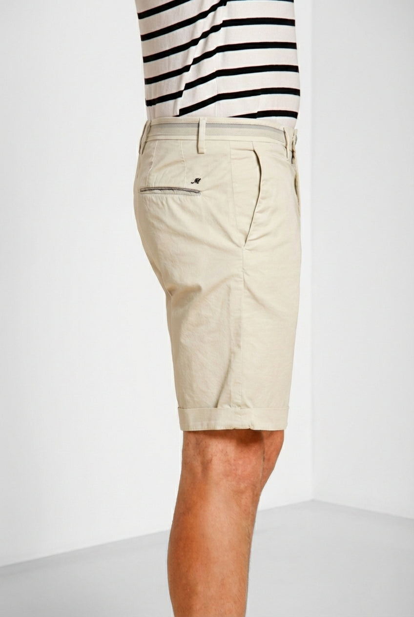 Torino City men's chino bermuda in stretch gabardine regular fit