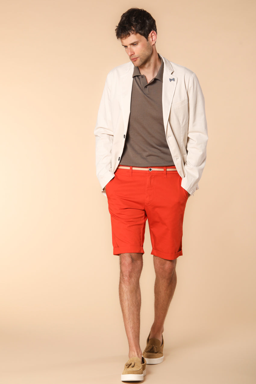 London Summer bermuda chino hombre en satén stretch regular fit