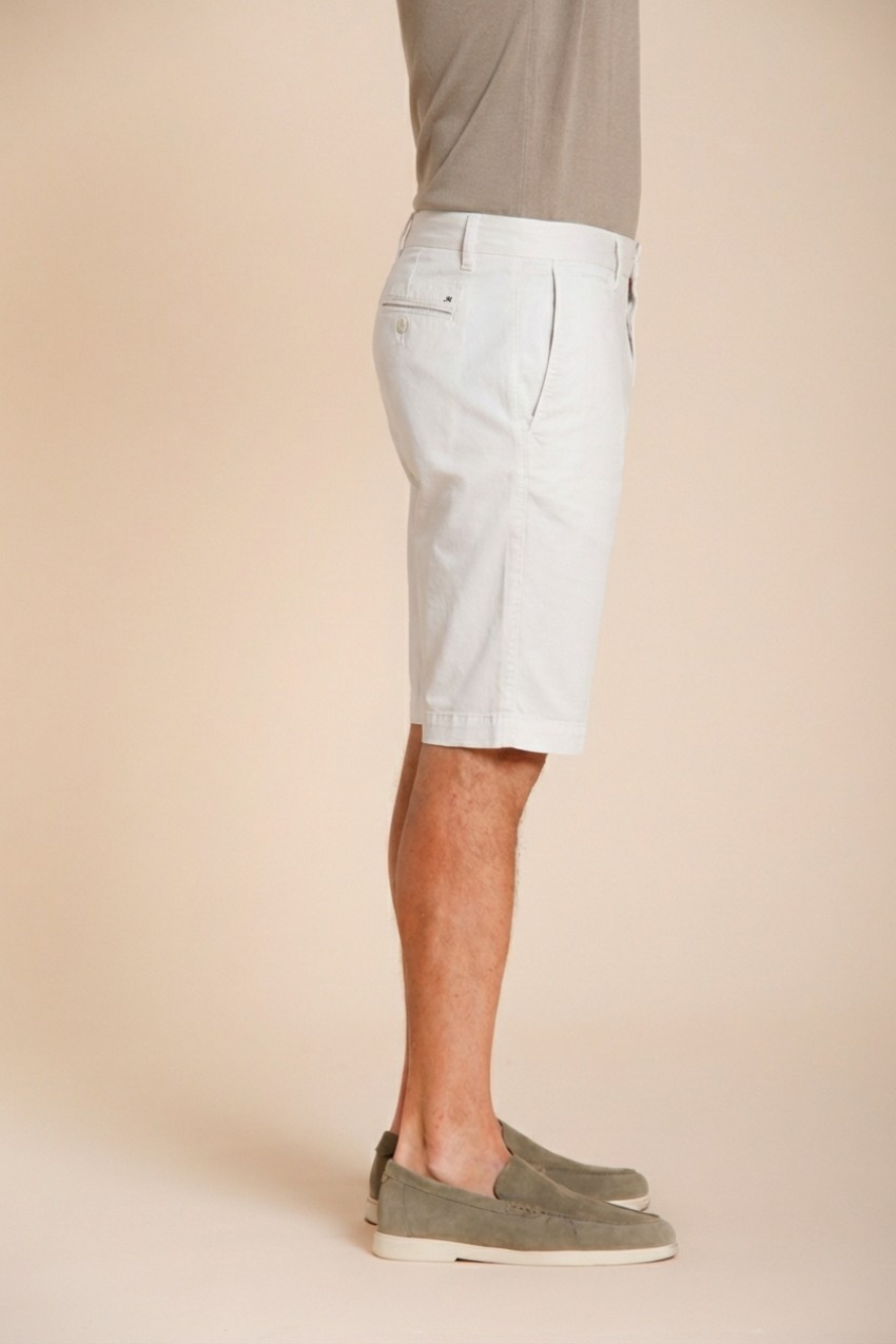 London bermuda chino uomo in gabardina stretch regular fit ①