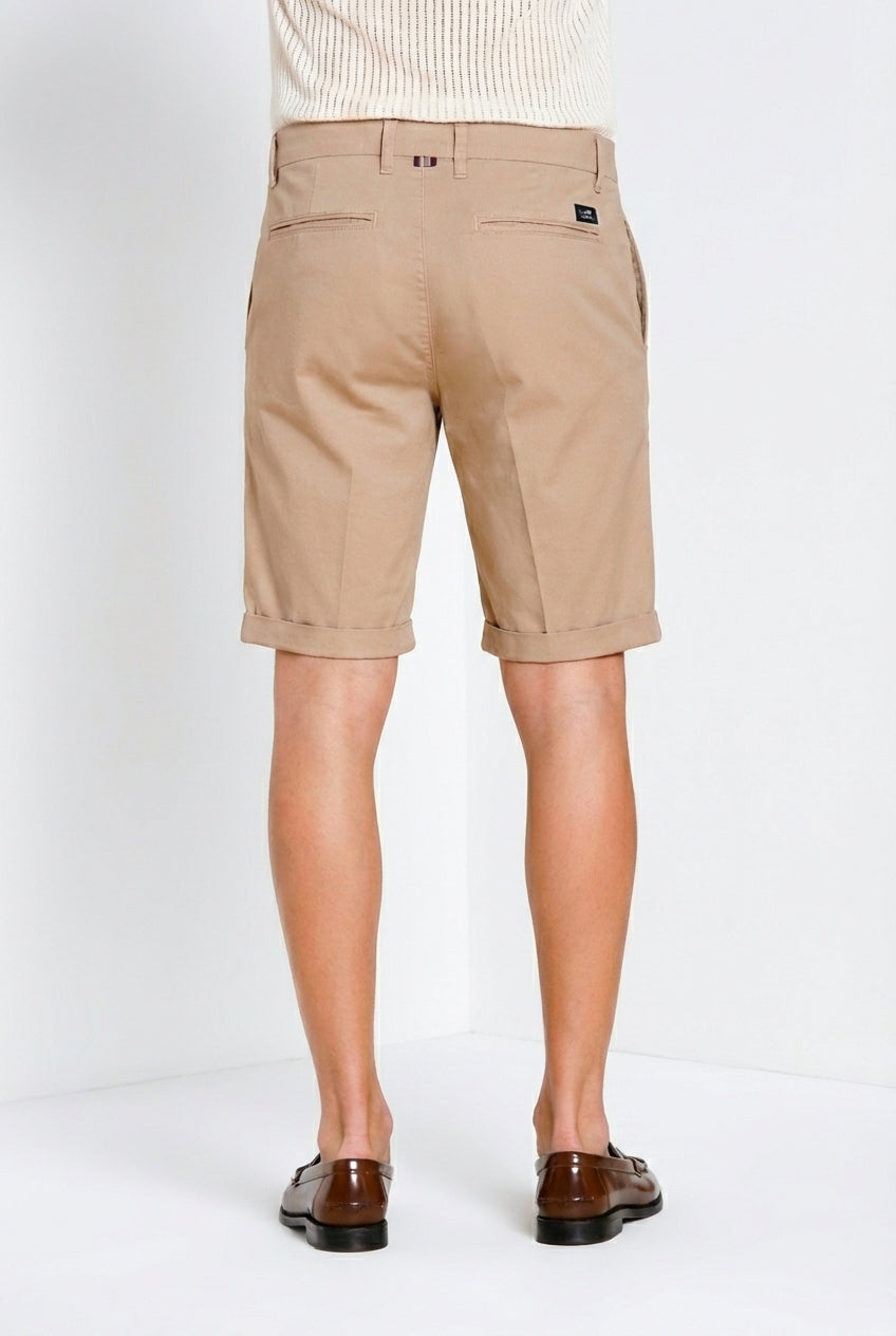 London bermuda chino hombre en gabardina stretch regular fit ①