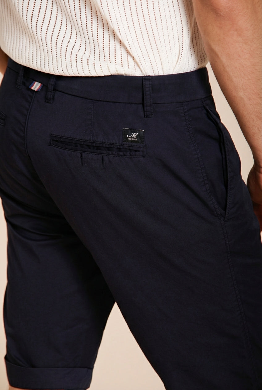 London men's chino bermuda in stretch gabardine regular fit ①