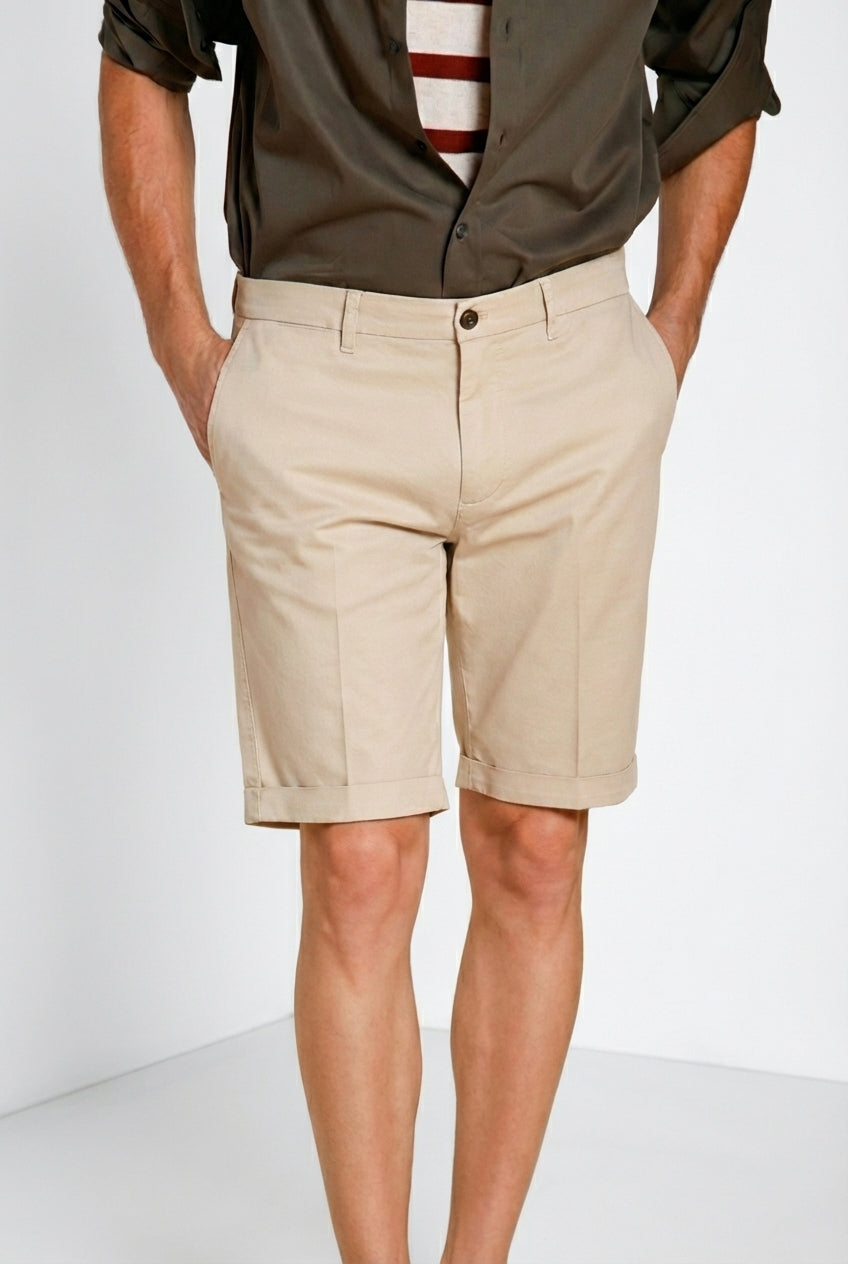 London Herren Chino Bermuda aus Stretch-Gabardine regular fit ①