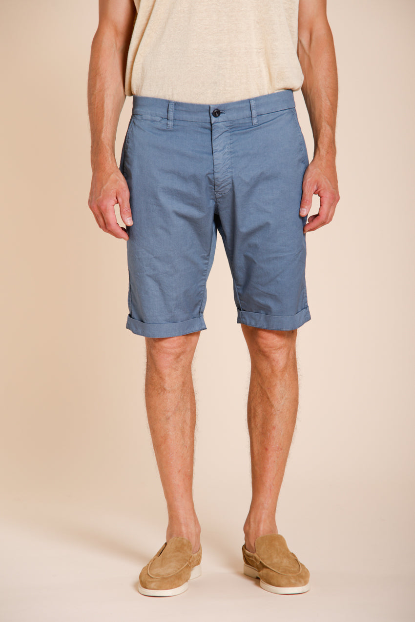 London bermuda chino uomo in gabardina stretch regular fit ①