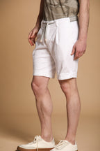 New York Golf 1 Pinces bermuda chino jogger uomo in jersey stretch slim fit