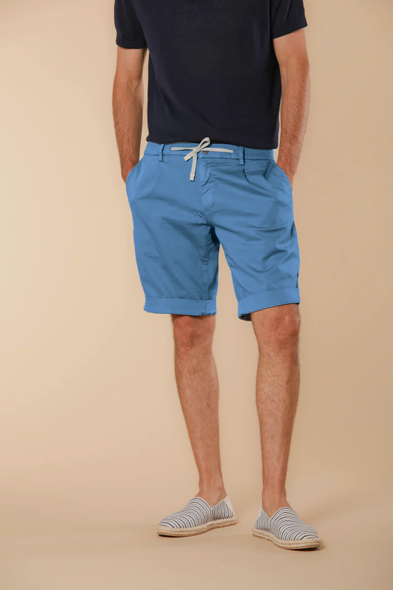 New York Golf 1 Pinces bermuda chino jogger hombre en jersey elástico slim fit